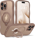 CAPRARO iPhone 15 Pro Case with 360 Spin Magnetic Stand - Full Camera