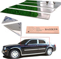 BASIKER Car Door Chrome Pillar Covers Trim for 2005-2010 Chrysler 300