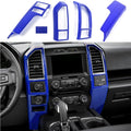 Keptrim F150 Blue Central Console Trim for 2015-2020 - Interior
