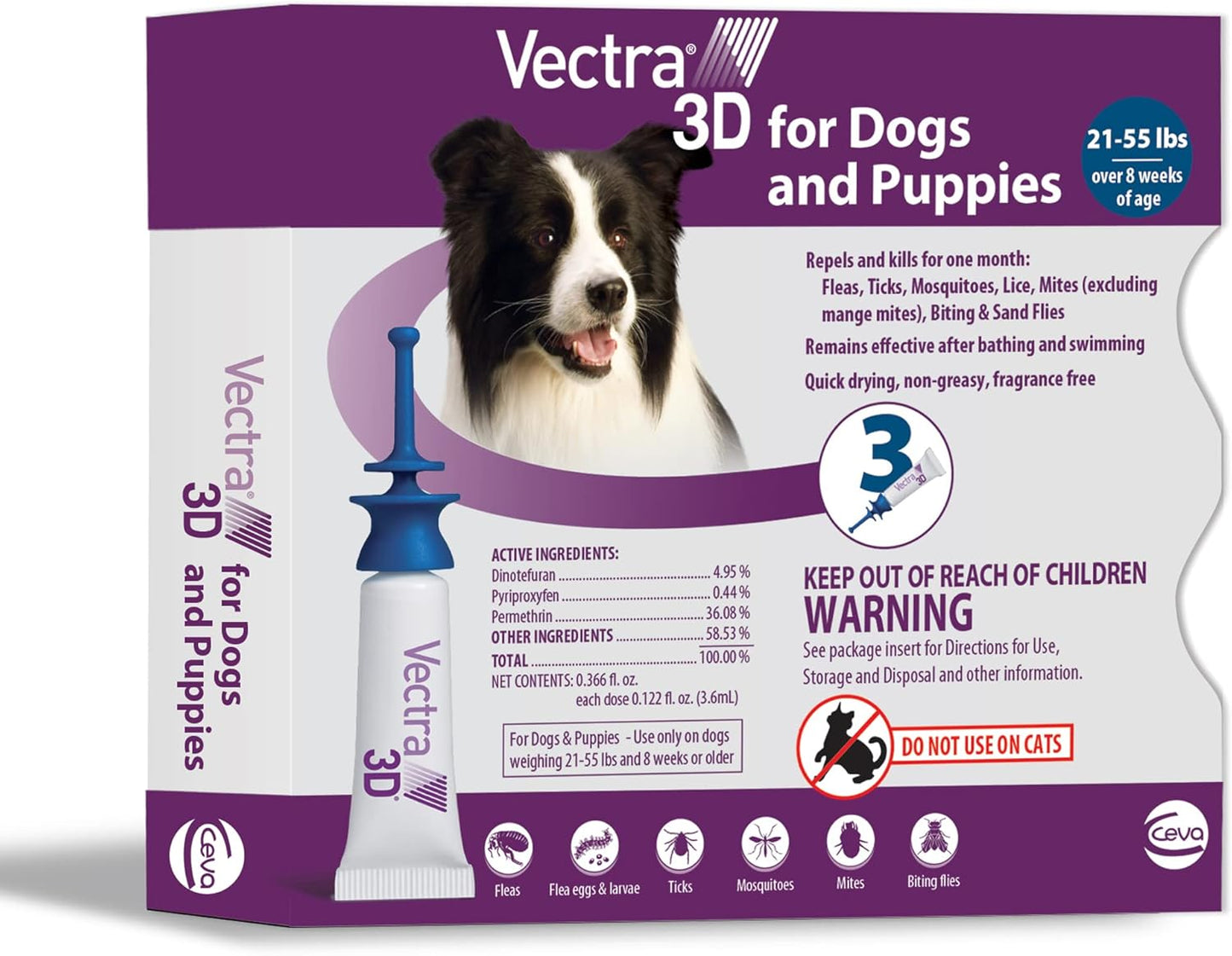 Ceva Vectra 3D Blue for Medium Dogs - Effective Flea and Tick Control