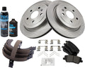 TRQ Rear Brake Pad & Rotor Kit for 2014 Cadillac Vehicles