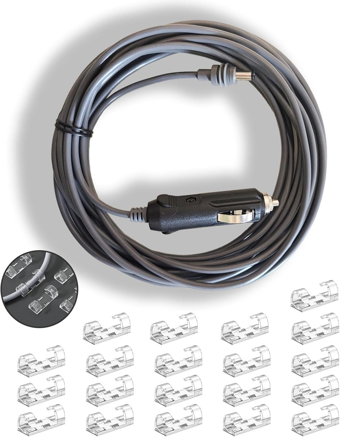 16.4FT Starlink Mini Power Cable Kit w/ Wire Holders - AMENGMENG