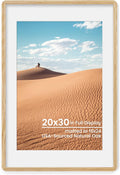 Natural Oak Wood Picture Frame 20x30 for Wall or Tabletop
