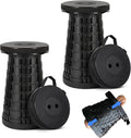 Upgraded Collapsible Stool 2-Pack - Portable Telescoping Camping Seat