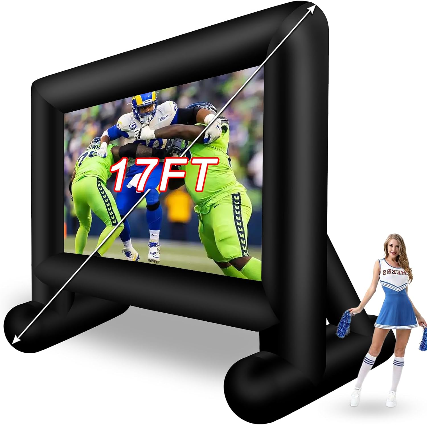 17FT Inflatable Movie Screen for Outdoor Movie Nights and Events