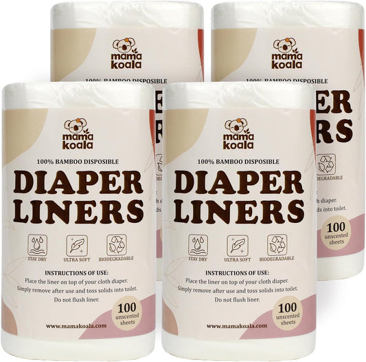 Mama Koala Biodegradable Diaper Liners, 400 Sheets