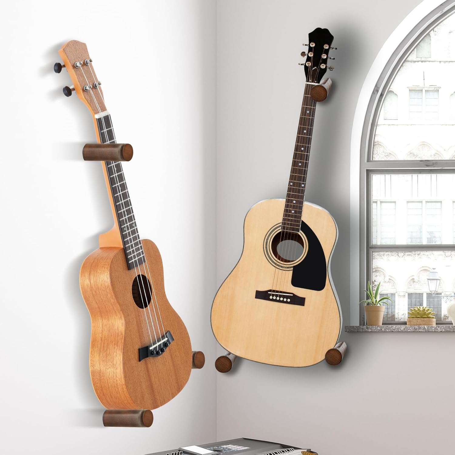 Premium Wood Guitar Wall Hangers - Display & Protect!