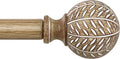 Wood Curtain Rods for Windows 66 to 120 in - Weathered Wood Finish