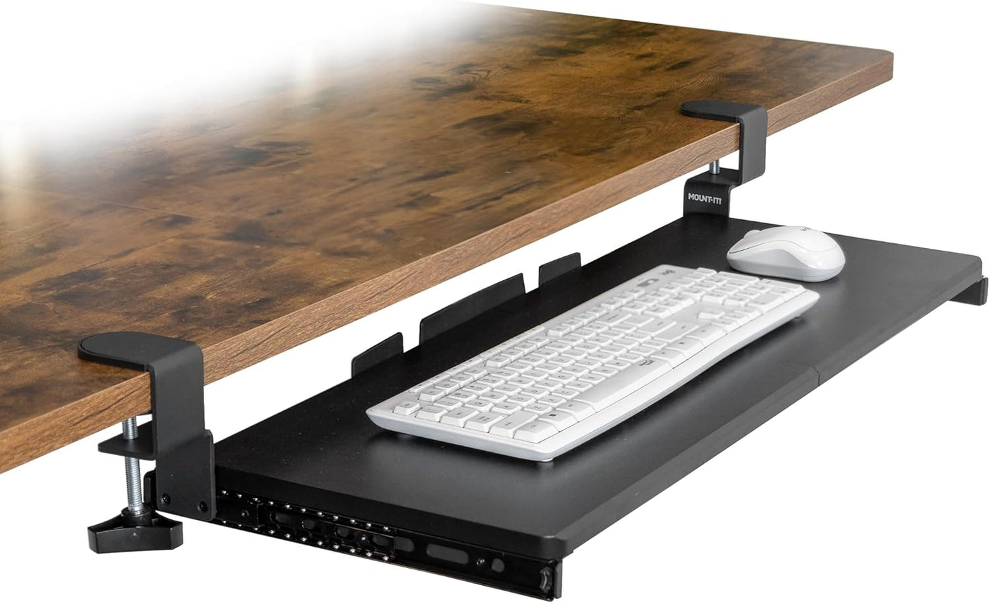 Mount-It! Keyboard Tray Under Desk Pull Out for Ergonomic Comfort