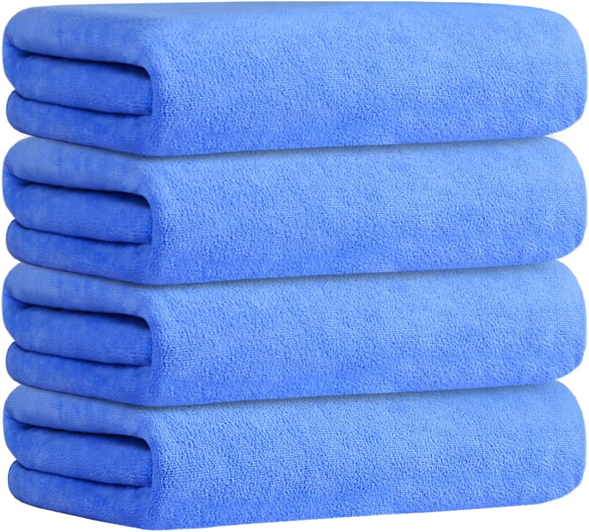 Microfiber Bath Towels Set 4 Pack - Extra Absorbent & Quick Dry
