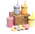 10oz Stainless Steel Kids Mason Cups 4-Pack - Spill Resistant