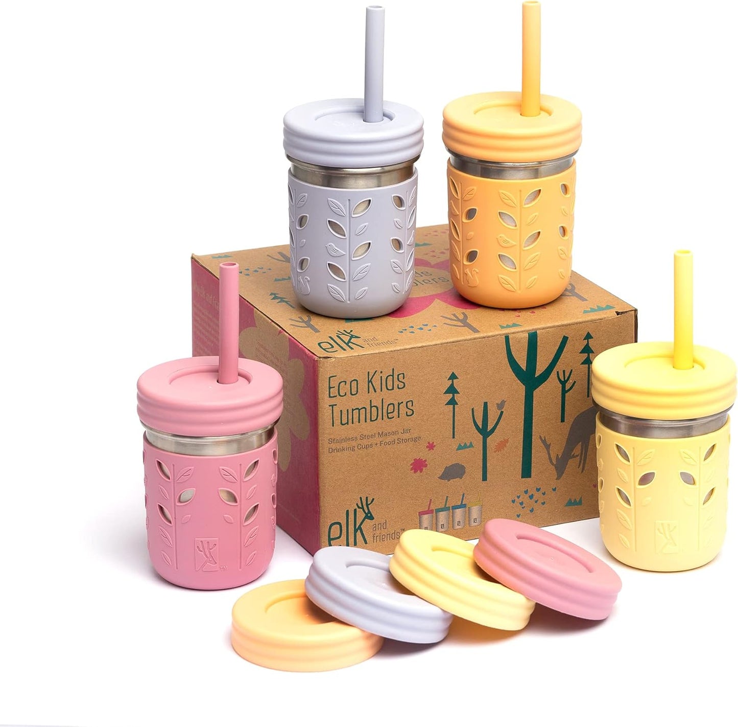 10oz Stainless Steel Kids Drinking Cups by Elk and Friends
