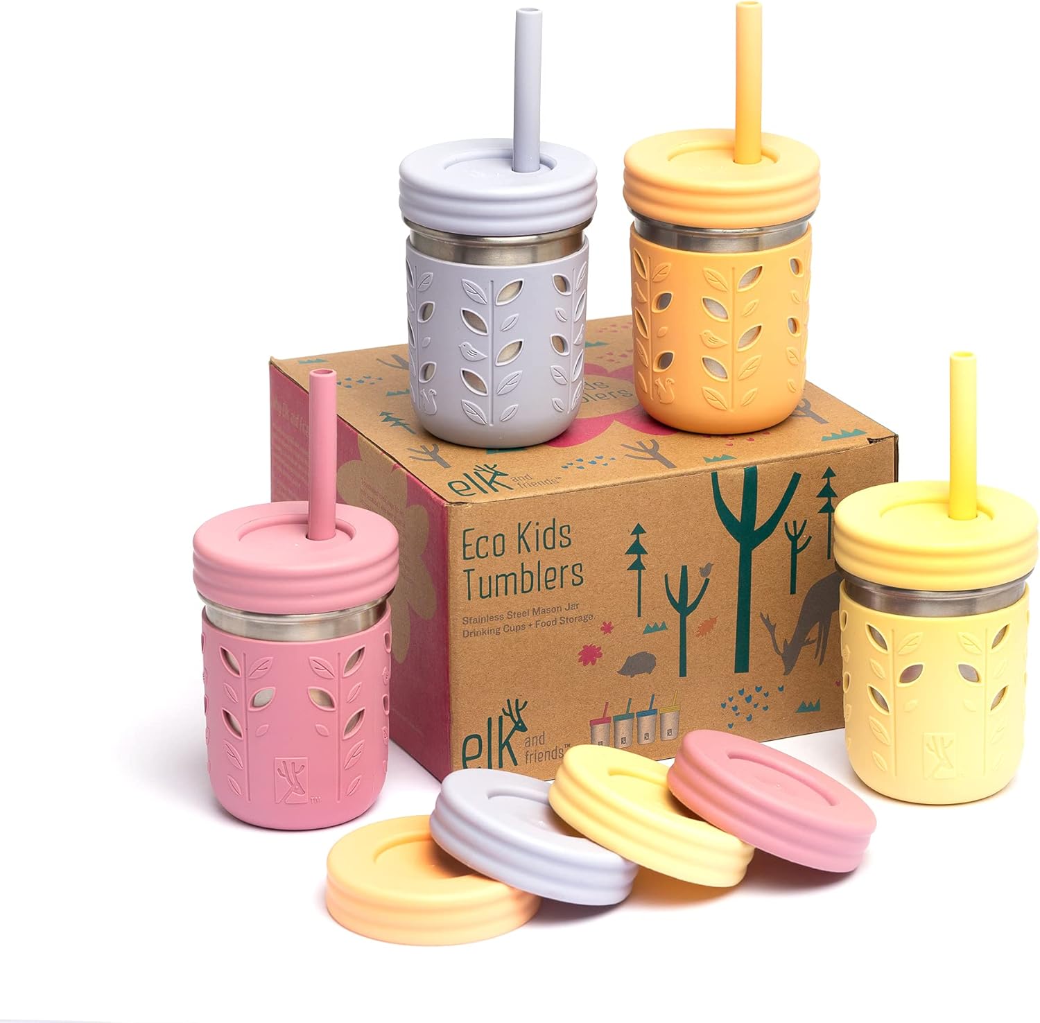 10oz Stainless Steel Kids Drinking Cups by Elk and Friends
