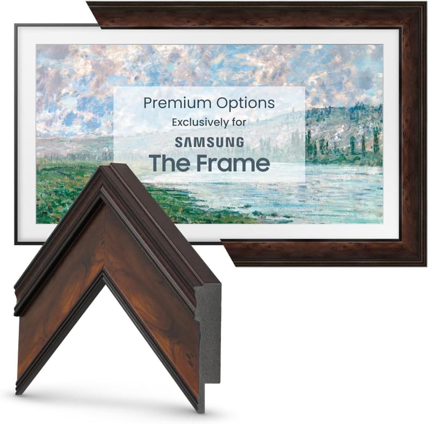 Enhance with Burlwood - Samsung The Frame TV (55)