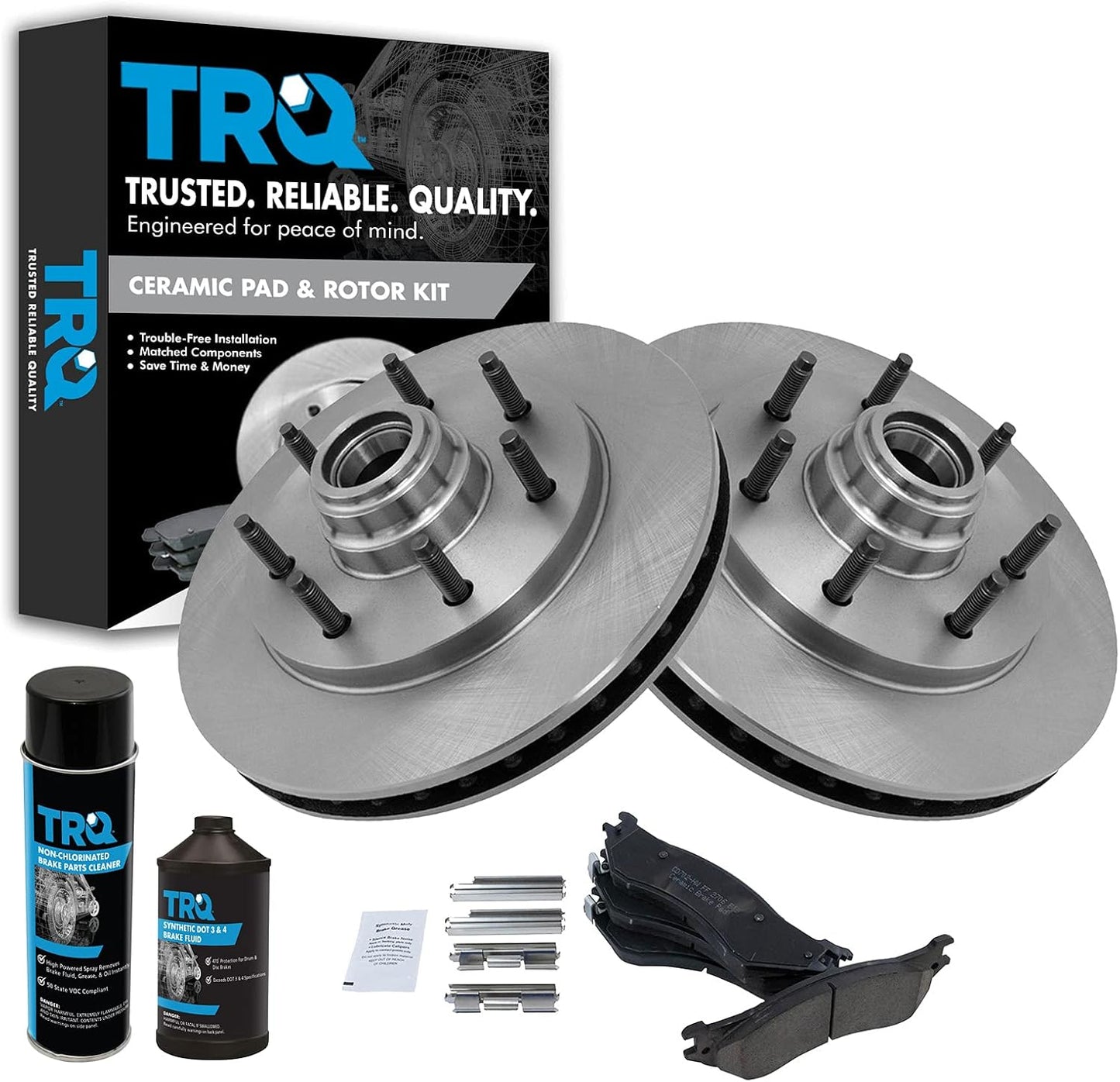 TRQ Front Brake Pad & Rotor Kit for 1999-2003 Ford F-150