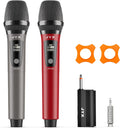 Wireless Microphone Dual UHF Cordless Mic System - Rechargeable