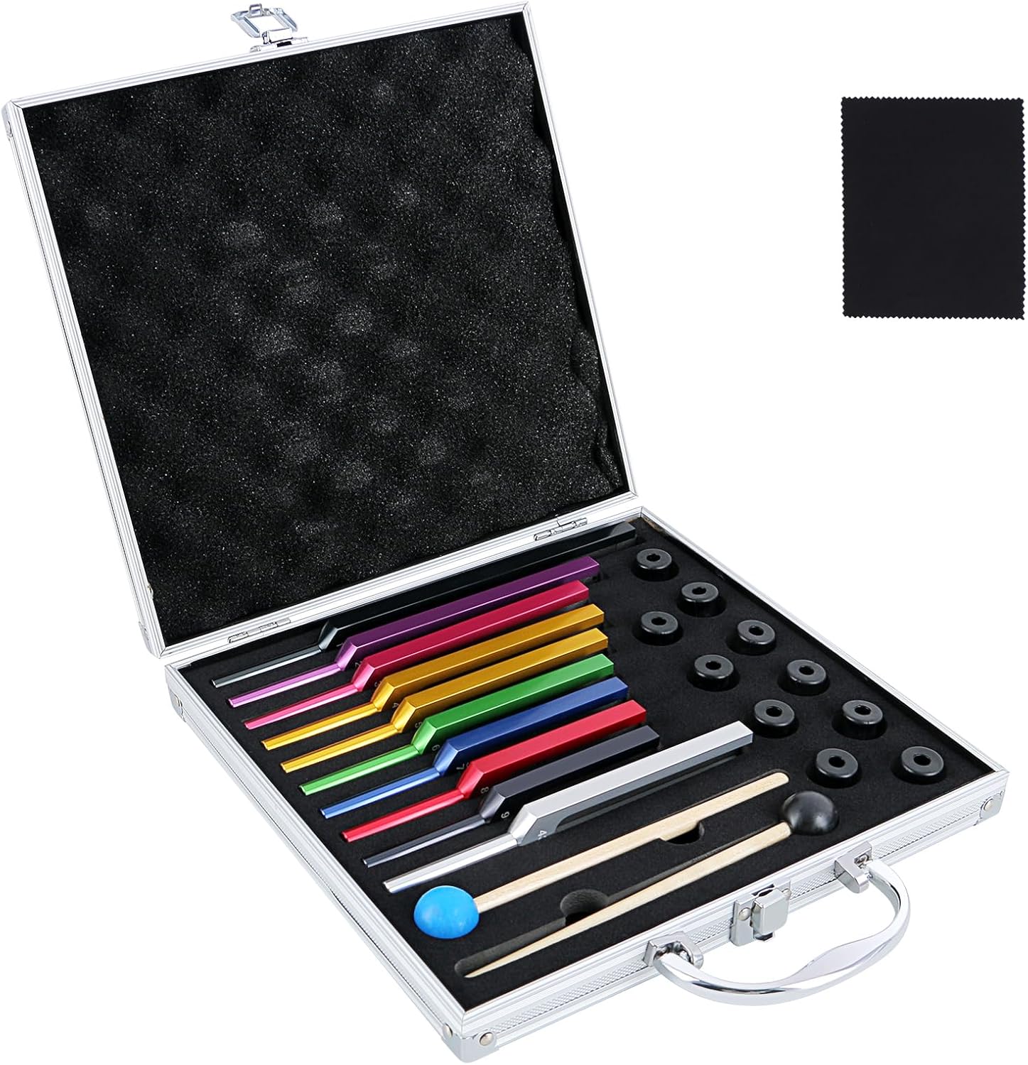 EASTROCK 10 Color Tuning Fork Set for Sound Healing Therapy