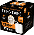 Polypropylene Tying Twine 3 Ply White 2800 ft Roll - Heavy Duty