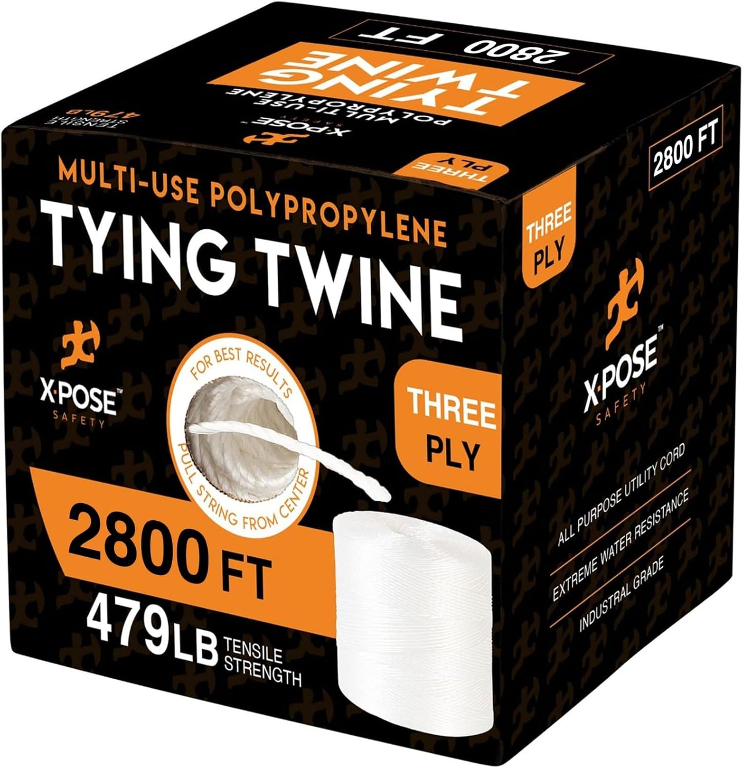 Polypropylene Tying Twine - Heavy Duty 2800ft Roll for All Uses