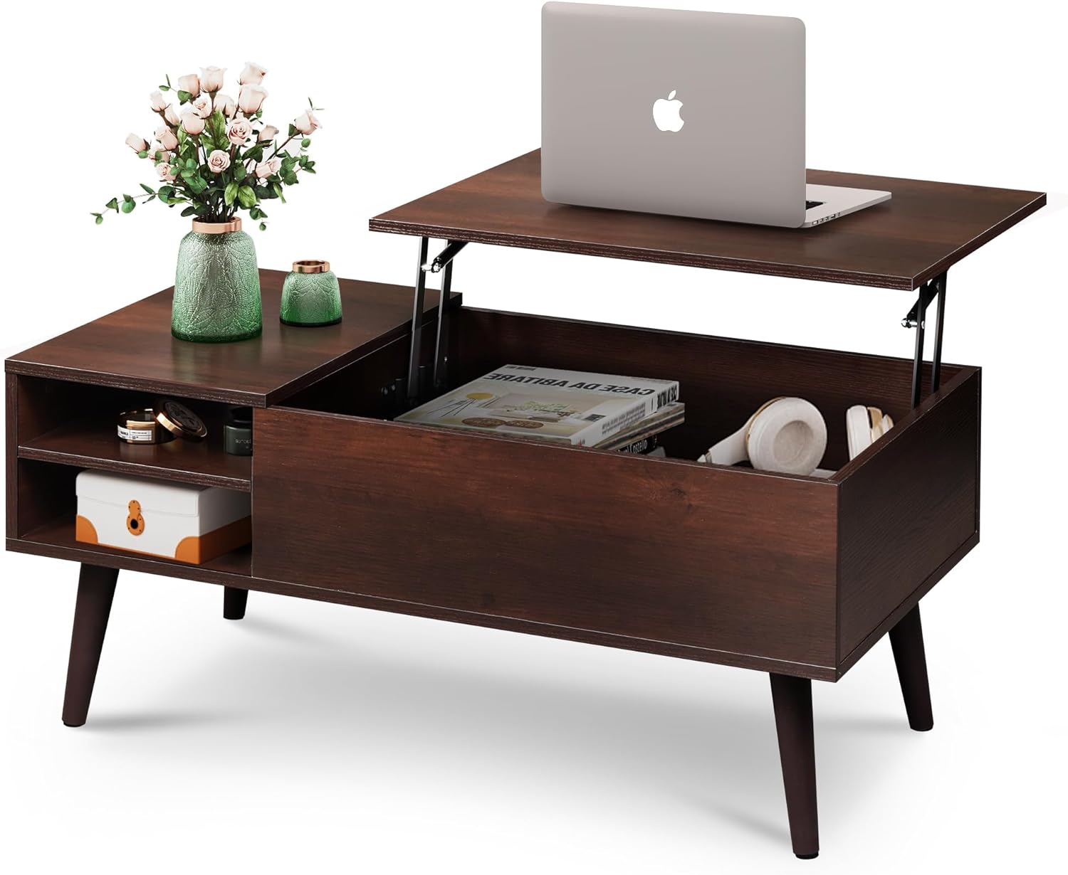 Mid Century Modern Coffee Table with Hidden Storage