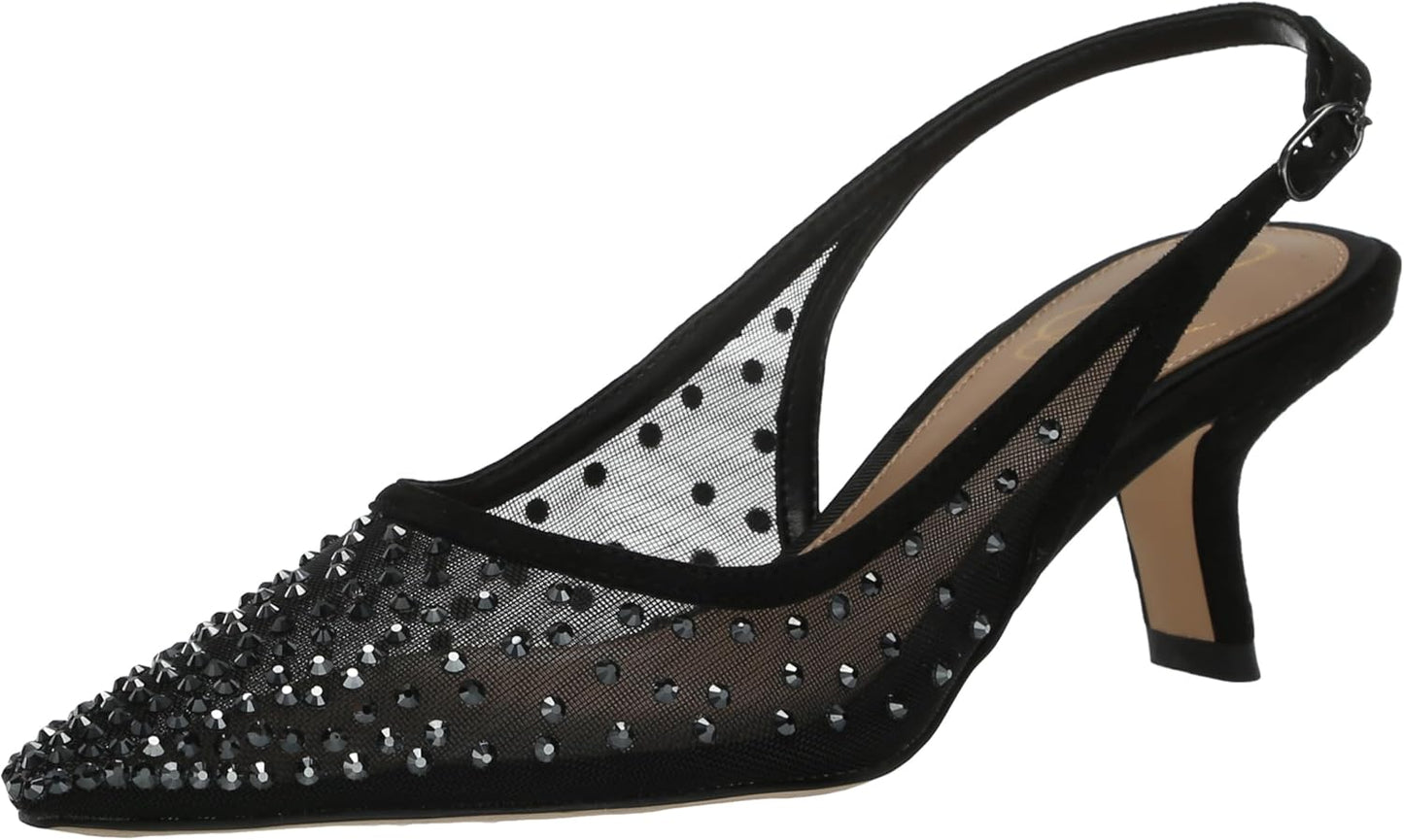 Sam Edelman Womens Bianka Sling - Elegant Kitten Heel Design