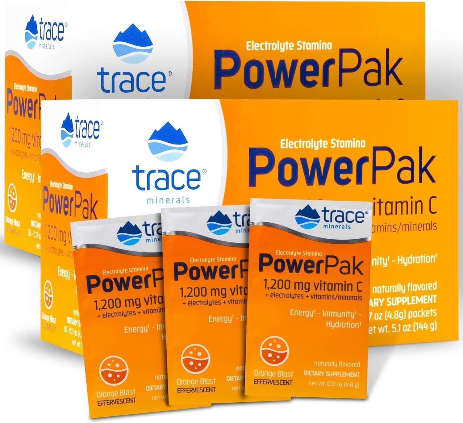 Trace Minerals Power Pak Electrolyte Powder for Hydration