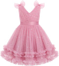 Toddler Sparkly Butterfly Tulle Dress for Girls - Birthday & Formal