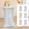 Premium Wrinkle-Free White Velvet Cocktail Tablecloth Set