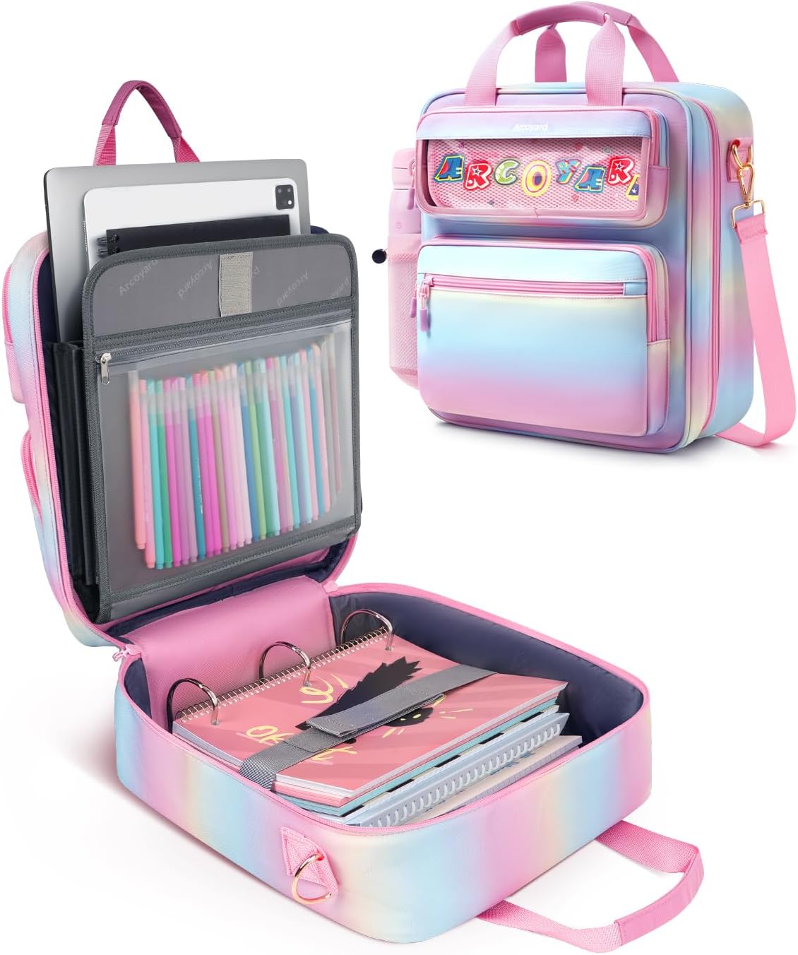 Zipper Binder 3 Ring with Ita Window for School & Office Use