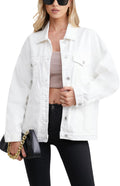 Jean Jacket for Women Oversize Trendy Denim Jacket - Mid Long Style