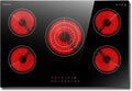 Karinear Electric Cooktop 30 in, 5 Burners - Powerful 6900W Ceramic