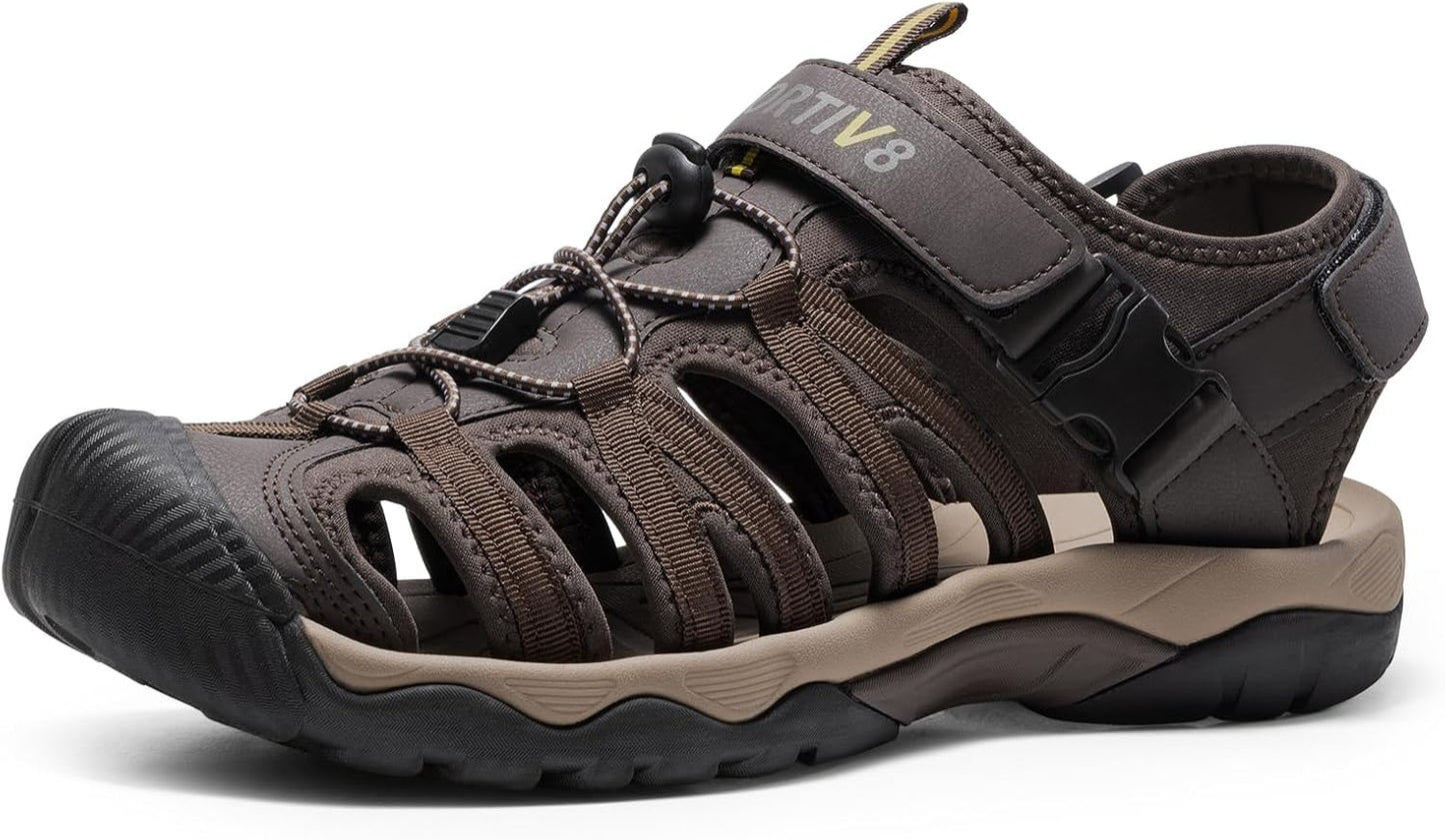 NORTIV 8 Men's Closed Toe Athletic Sport Sandals for Summer