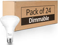 24 Pack BR30 LED Bulbs 65W Equivalent, 4000K Neutral White - Dimmable