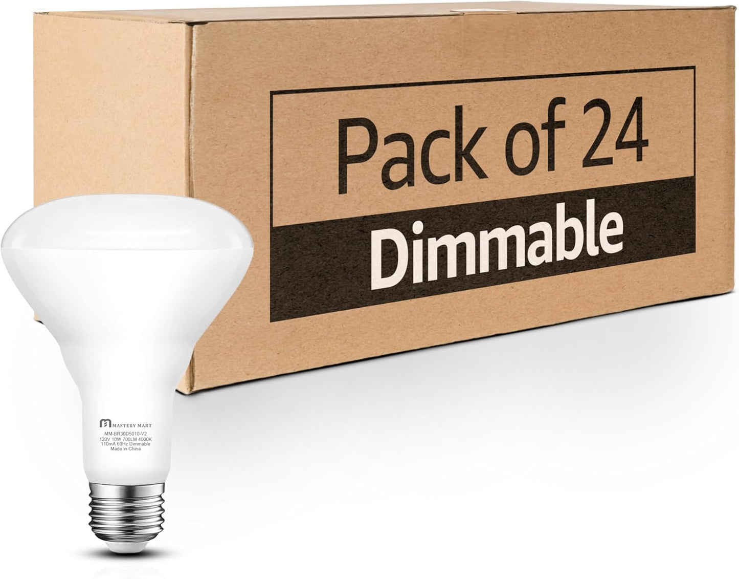 24 Pack BR30 LED Bulbs for Home & Kitchen, 65W Equivalent