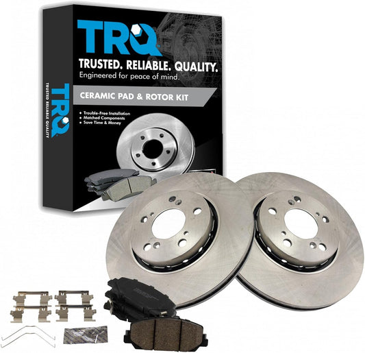 TRQ Front Brake Pad & Rotor Kit for 2014-2019 Acura RLX