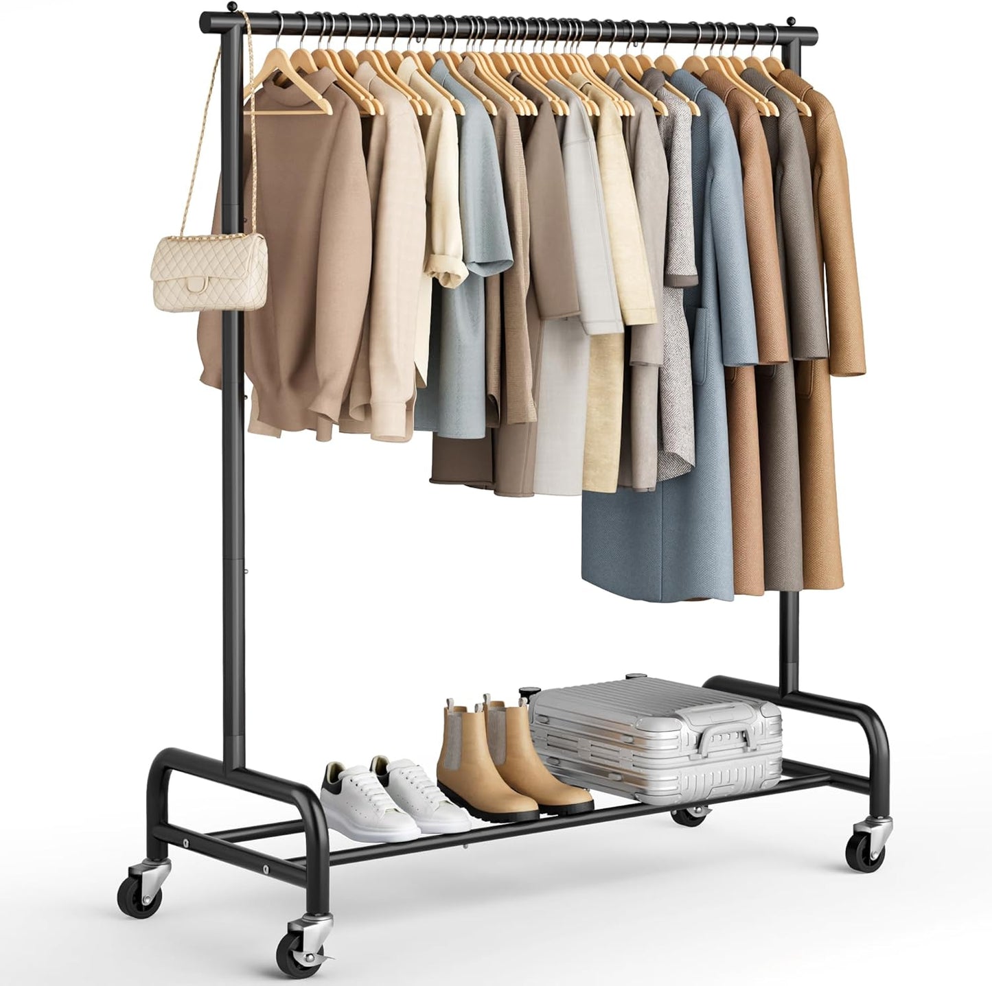 MISSLO Heavy Duty Clothes Rack for Portable Garment Storage