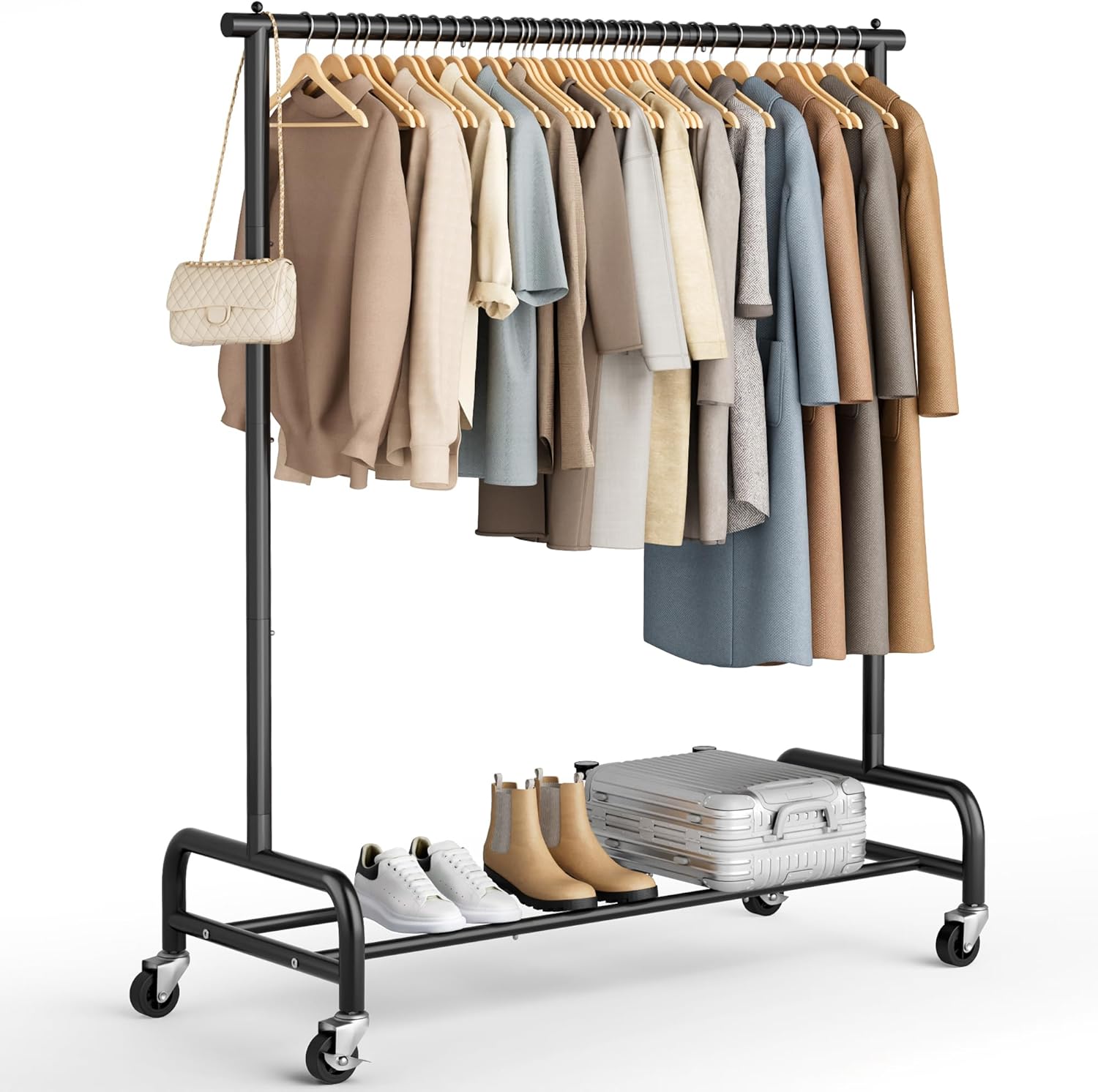 MISSLO Heavy Duty Clothes Rack for Portable Garment Storage