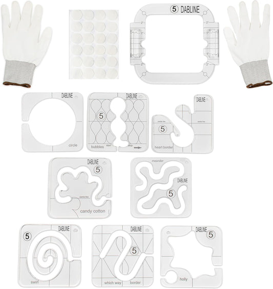 DABLINE 13 PCs Quilting Template Set for Creative Quilting