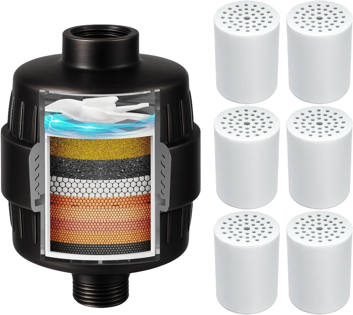 Yodel Oil Rubbed Bronze Shower Filter - Hard Water Softener