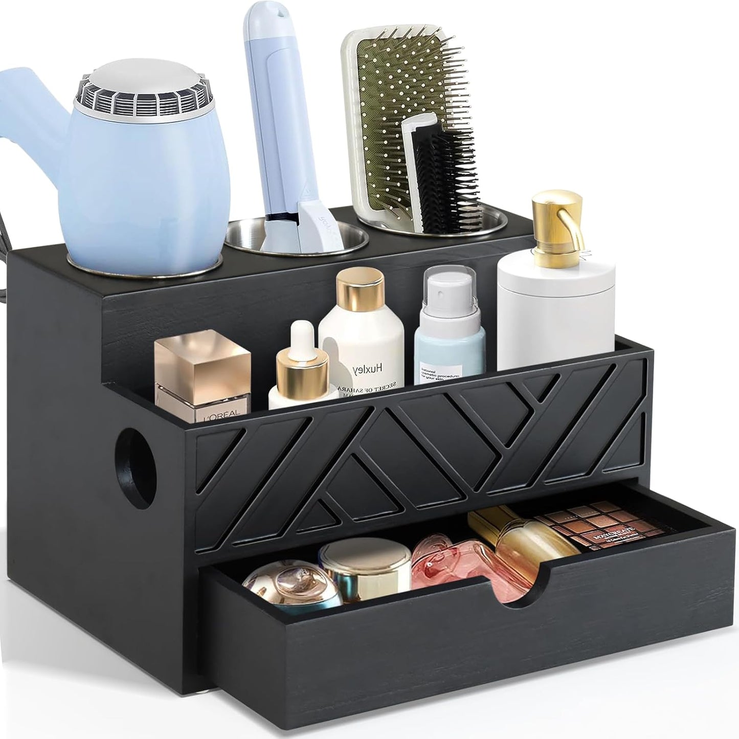Hair Tool Organizer with Drawer for Stylish Bathroom Storage