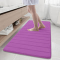 Buganda Memory Foam Bath Mat Runner 60in x 24in - Ultra Soft Violet