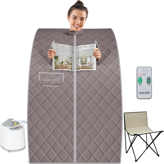 Portable Spa Sauna with Relaxing Steam & Remote Control