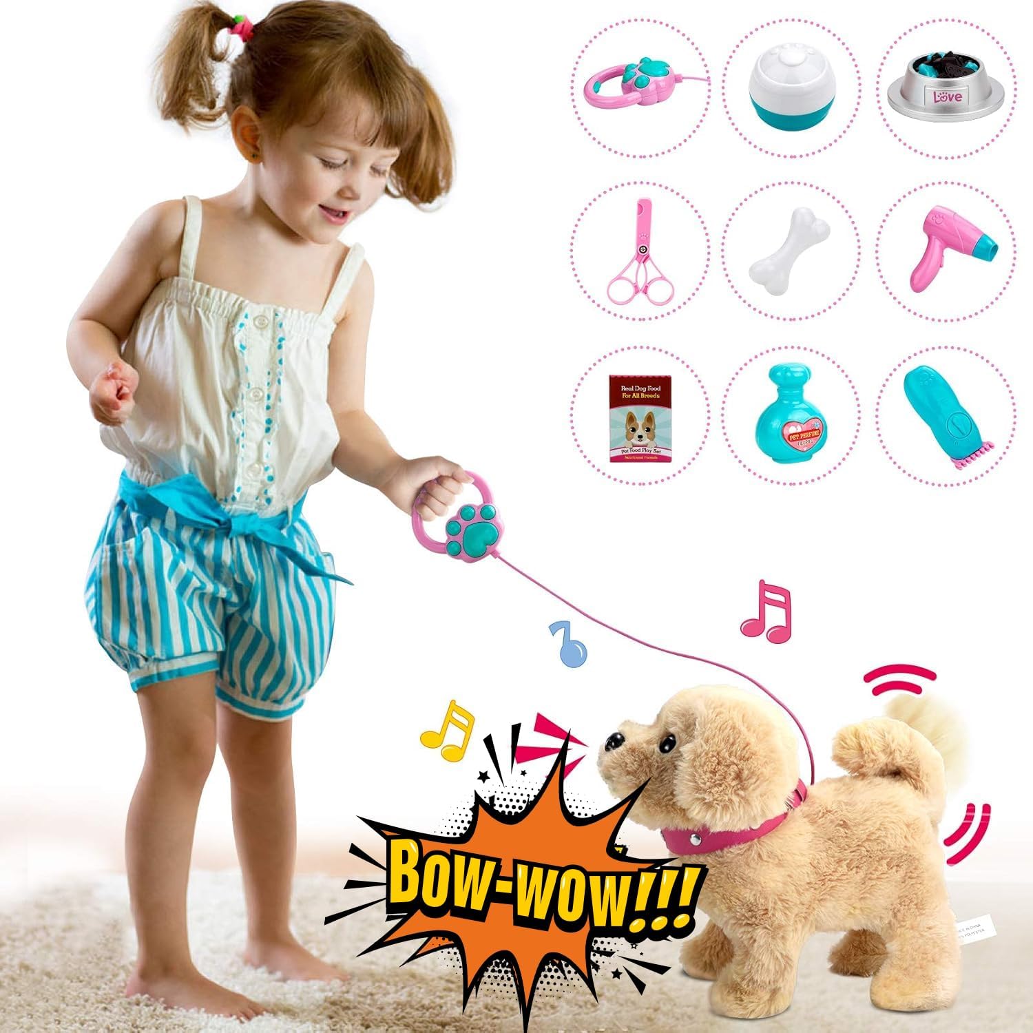 Koonie Talking Plush Golden Retriever Toy for Kids Fun
