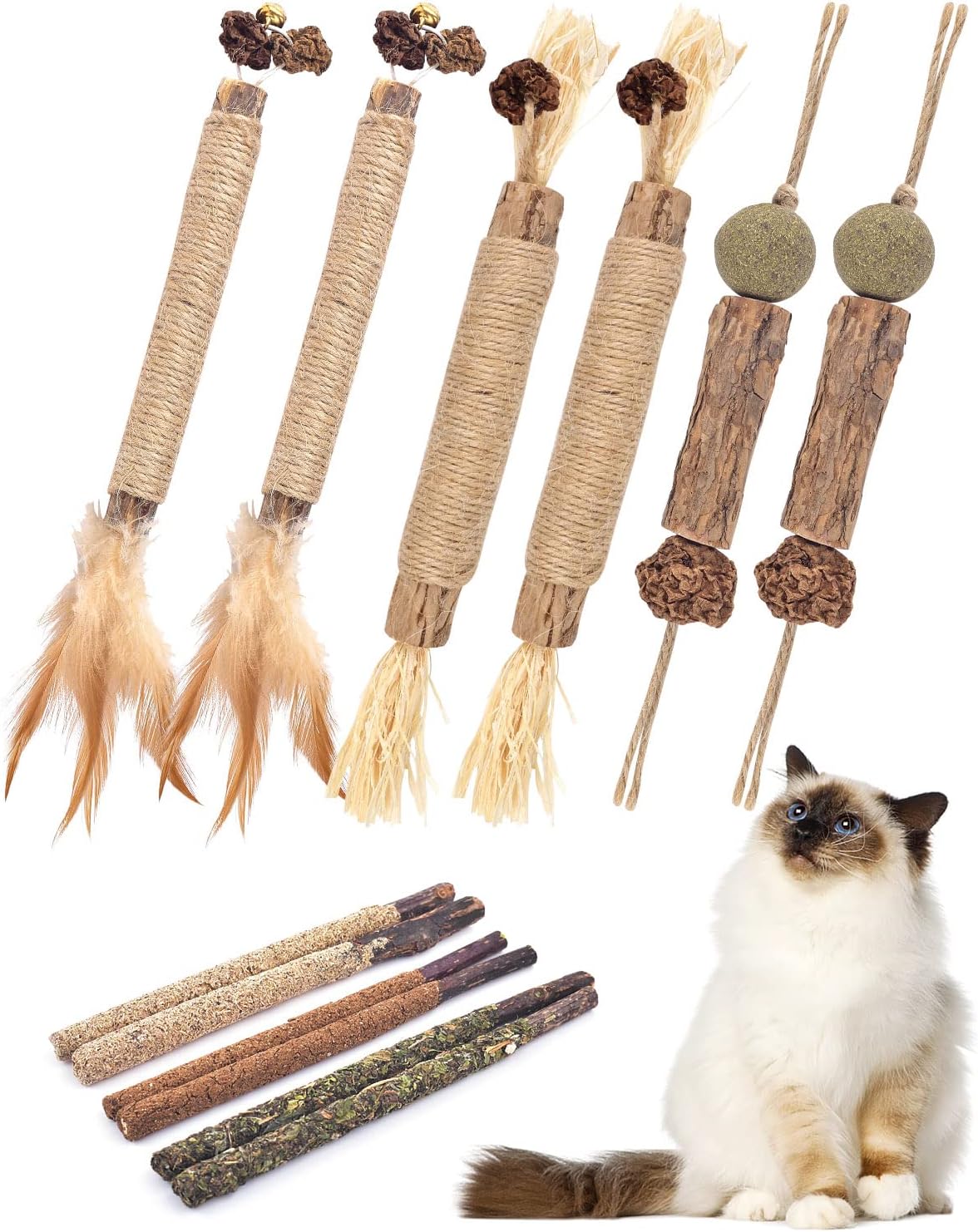 TINDTOP Silvervine Chew Sticks for Cat Dental Care
