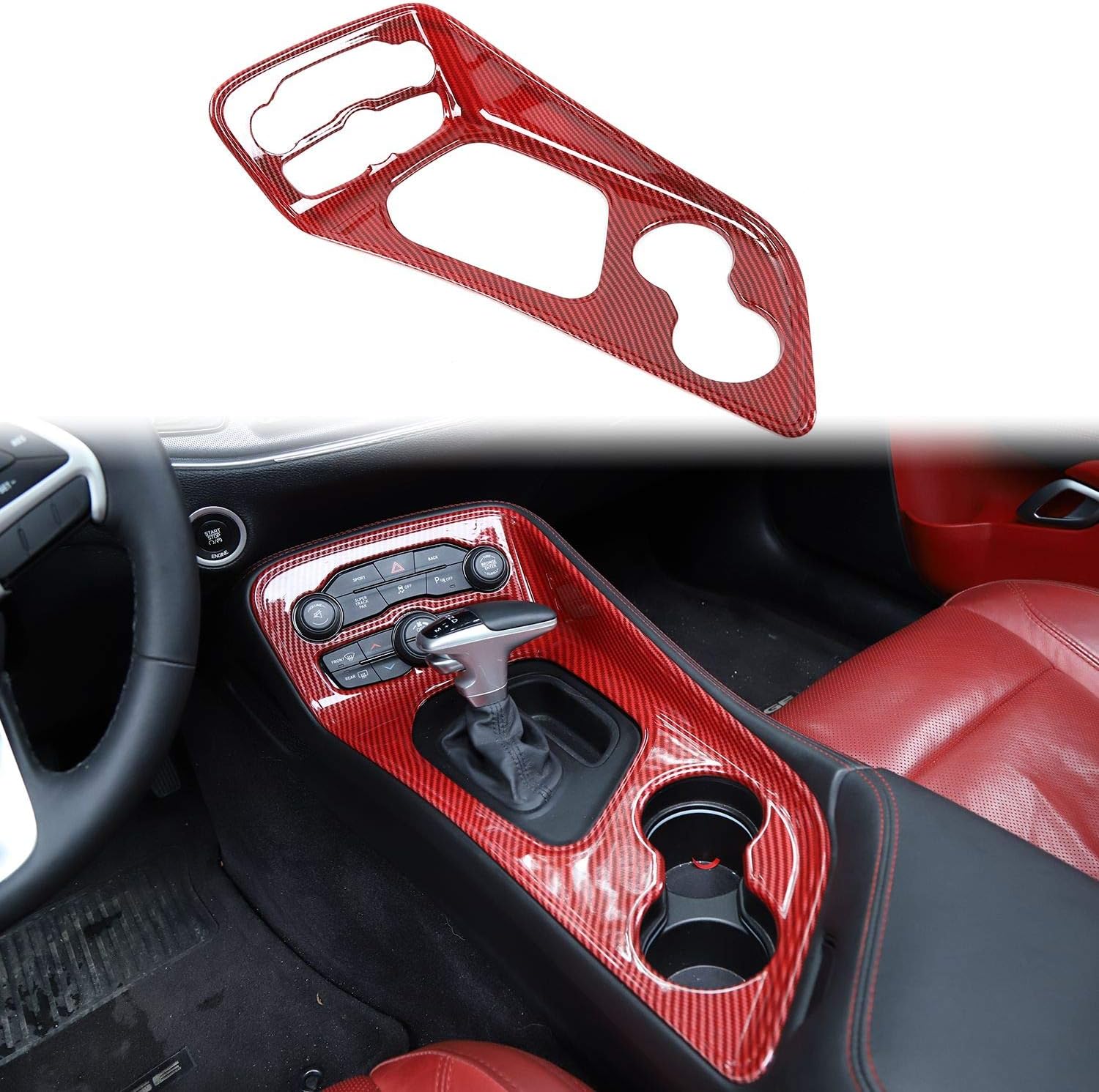 Voodonala Gear Shift Panel Cover Trim for 2015-2025 Dodge Challenger