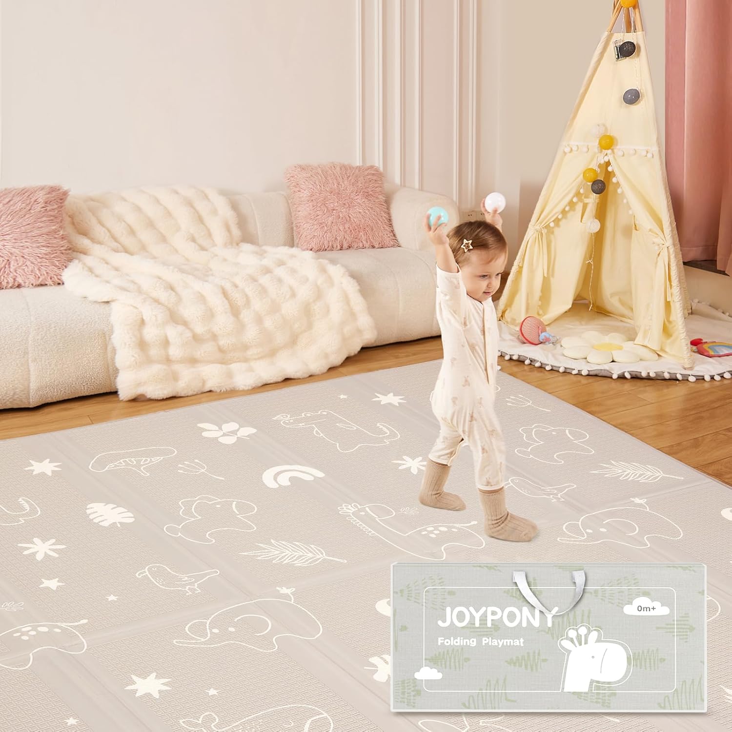 Extra Large Baby Play Mat 79x71 Inch for Safe Tummy Time