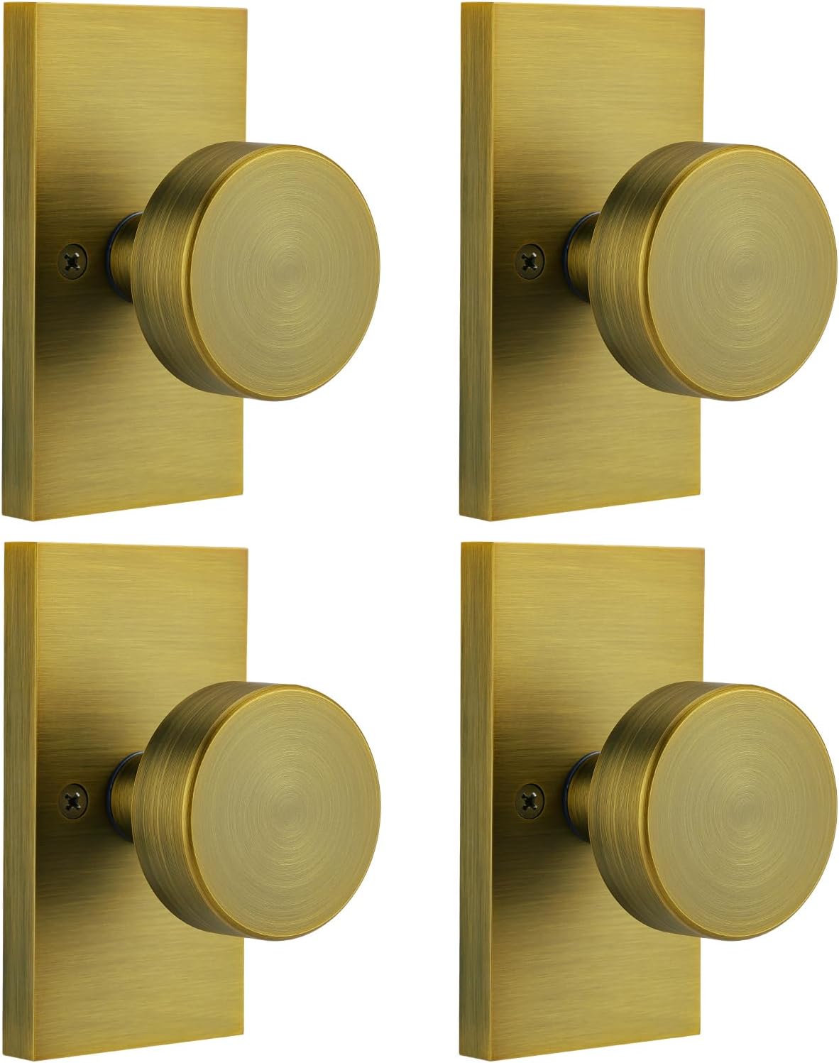 Antique Brass Dummy Door Knobs for Bifold and Closet Use