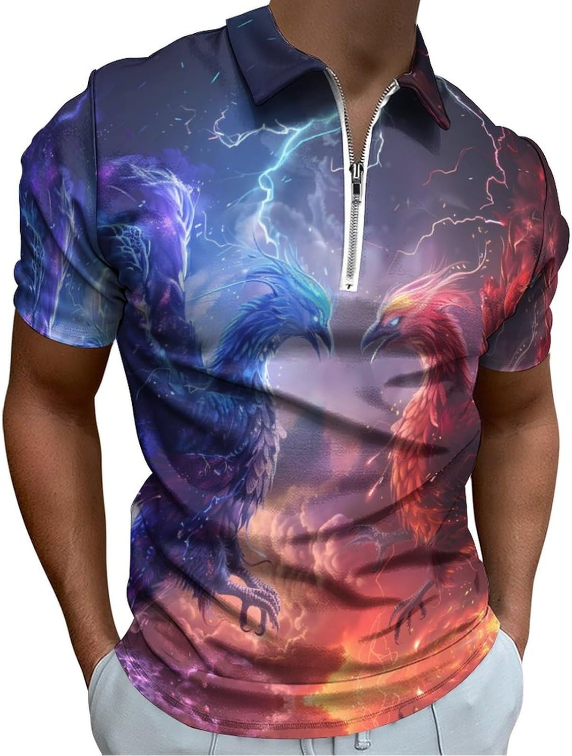 Men's Zippered Golf Polo - Stay Cool in Style!
