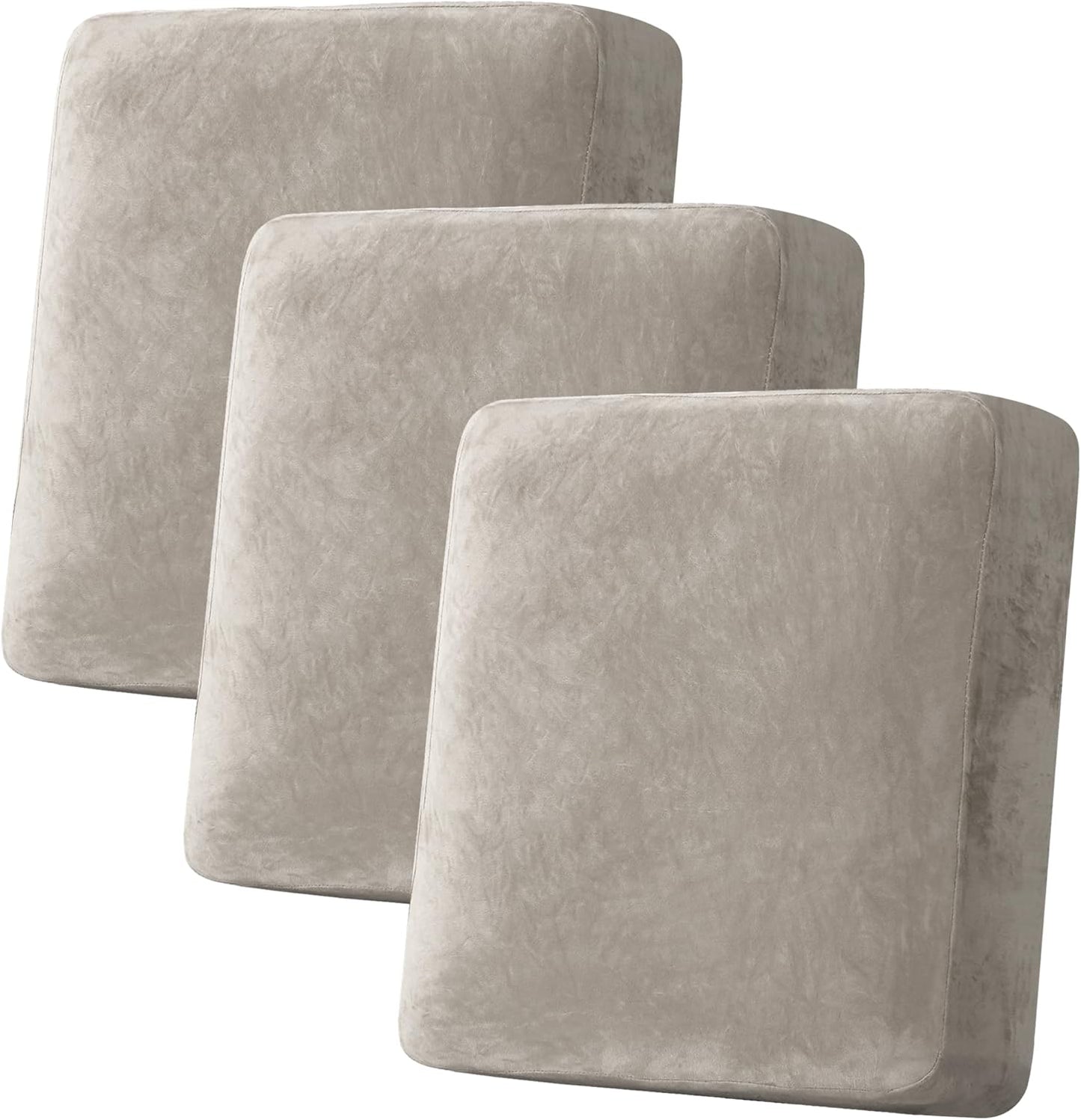 H.VERSAILTEX Velvet Stretch Couch Cushion Cover for Sofa