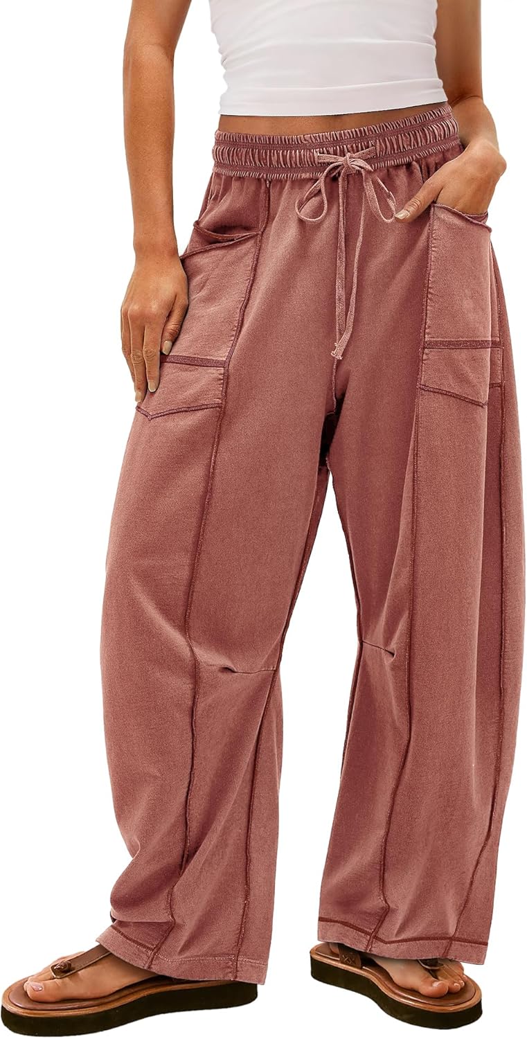 Yanekop Womens Baggy Wide Leg Pants for Casual Fall Wear